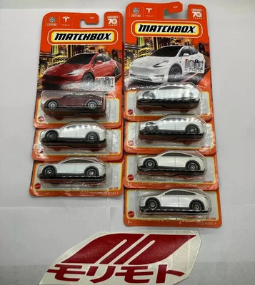 Match Box Tesla Model Y White x6 Red x1 Die Cast Car Collection - Image 1 of 4