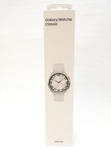 SAMSUNG GALAXY WATCH6 CLASSIC SM-R960 47MM SMART WATCH SILVER NEW IN SEALED BOX - Picture 1 of 9