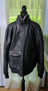 Dockers Men's XXL Black Faux-Leather Coat Zip Up  - Picture 1 of 22