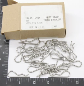 (25) Hitch Pin Clips T316SS Edelstahl Spieß Pin #217 Haarnadel Made USA NEU - Bild 1 von 3