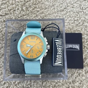 Neu mit Etikett Vilebrequin LIMITED EDITION Chronograph Uhr in Box - neue Batterie - blau - Bild 1 von 6