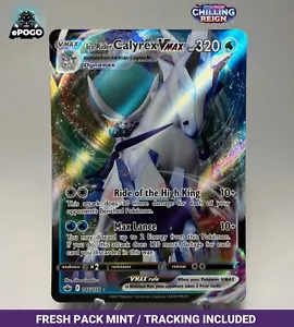 Ice Rider Calyrex VMAX 046/198 Ultra Pokémon Chilling Reign MINT SHIPPED TODAY - Picture 1 of 2