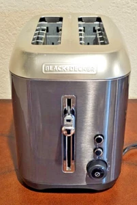 Black & Decker 2-Slice Toaster w/ Extra Wide Slot Push-Button Functions - Picture 1 of 8