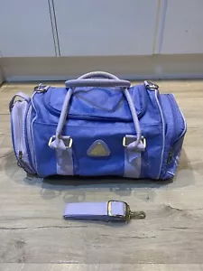Vintage Head Holdall Bag Sports Gym Retro Purple Lilac Faux Leather With Strap - Picture 1 of 21