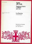 Programma Locandina La Favorita G. Donizetti Scala Milano 1974 Lavoratori