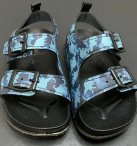 Rugged Bear Boys Footbed Sandal Toddler Blue Camo, Open Toe, Easily Adjustable. - Picture 1 of 7
