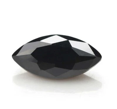 Synthetic Black Spinel Marquise Fine Cut AAA Loose Gemstone For Assorted Jewelry - Image 1 of 4