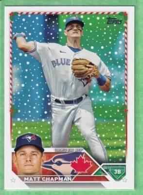 2023 Topps Holiday #H82 Matt Chapman Toronto Blue Jays - Image 1 of 2