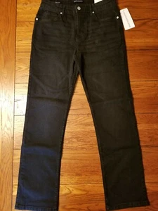 NWT Boys Calvin Klein Slim Straight Stretch Denim Jeans Black 18 - Picture 1 of 12