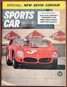 Revista gráfica de autos deportivos Ferrari de 3 litros de octubre de 1961 en portada - Imagen 1 de 1