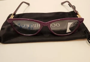 NEW OCCI CHIARI Blue Light Filter Womens Computer Glasses Solid Purple Frames - Picture 1 of 4