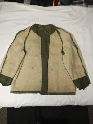 Vintage USAF Wool Coat Liner Military Air Force Jacket Rare US Army - Image 1 of 4