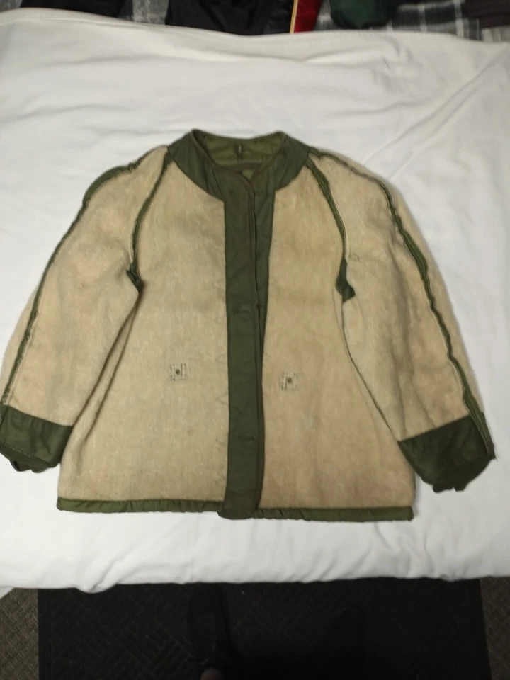 Vintage USAF Wool Coat Liner Military Air Force Jacket Rare US Army - Image 1 of 4