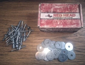 RED HEAD 4E828 BETONANKER 1/4 X 1-1/4 HAMMER SET - 27 ANKER 24 UNTERLEGSCHEIBEN - Bild 1 von 2