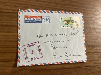 Australia 1967 Cubierta Militar de la Guerra de Vietnam + AFPO #01 + Fuerza de Defensa #26 + RR Foto 1 de 2