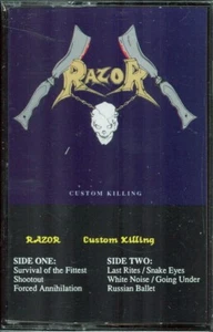 RAZOR Custom Killing TAPE Canadian Thrash Metal SEALED 1987  - Picture 1 of 3