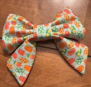 The Foggy Dog Mint Green W/ Popsicles Lady Bow Tie New Size Small - Picture 1 of 3
