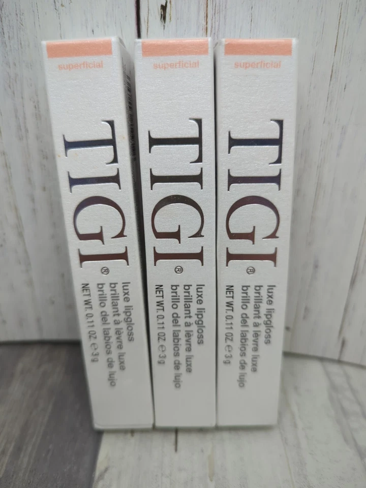 3 Pack TIGI Luxe Lipgloss SUPERFICIAL 0.11 oz NEW - Image 1 of 1