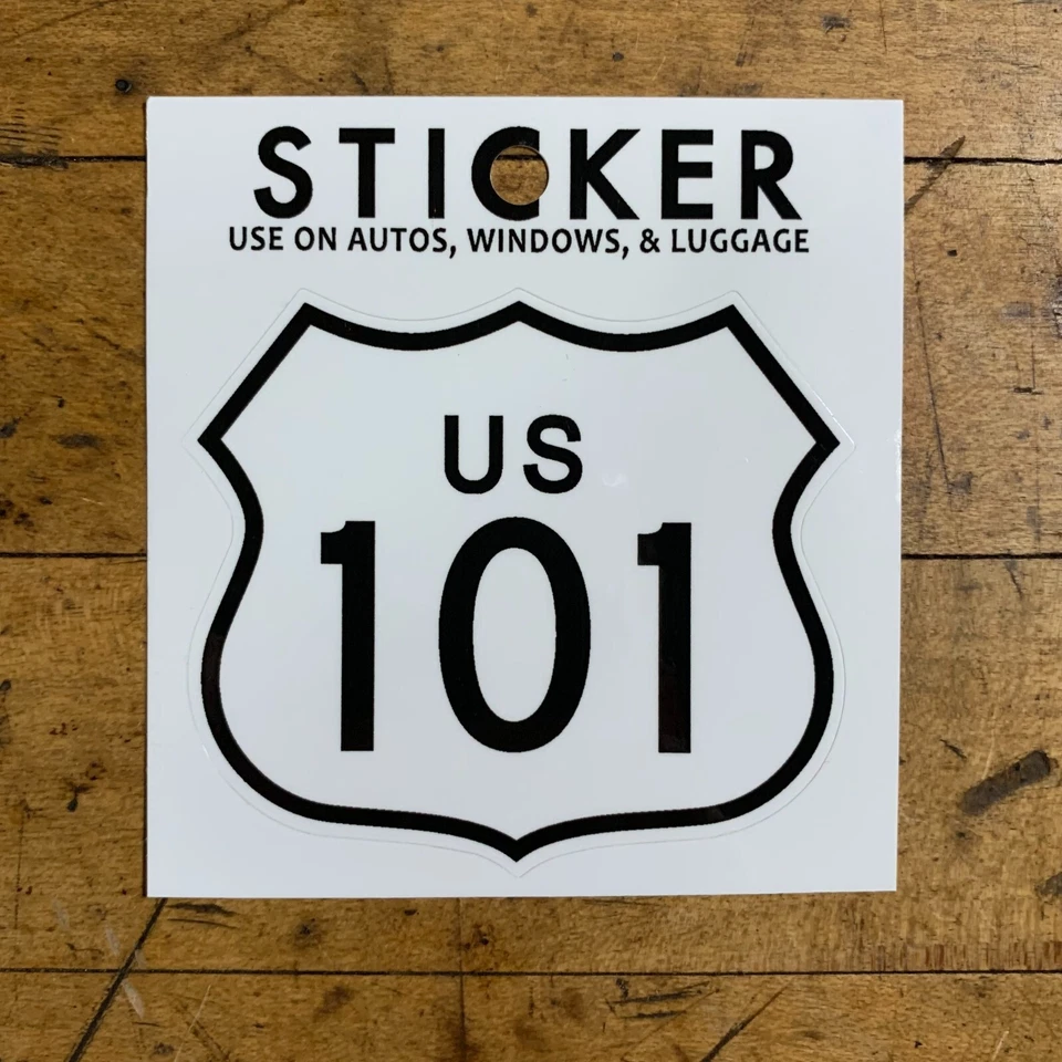 101 наклейка США — дорожный знак Калифорния Орегон Вашингтон наклейка защита от ультрафиолета - Изображение 1 из 1