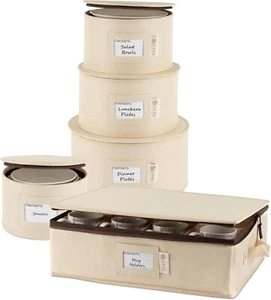 Hartschalen Porzellan Vorratsdosen 5-teiliges Set Umzugskartons für Geschirr - Bild 1 von 42