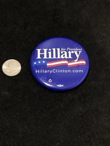 Vintage Political Swag Hillary For President Pinback Button 2,25" 2016 Wahl - Bild 1 von 2