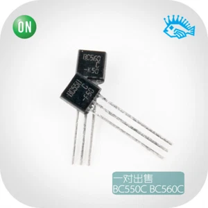 1 par/20 pares de transistores de audio de bajo ruido nuevos originales ON BC550C BC560C TO-92 - Imagen 1 de 5