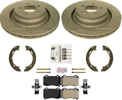 Performance Slotted Brake Rotors & Pads For Dodge Charger R/T Scat Pack 2015-20 - Image 1 of 4