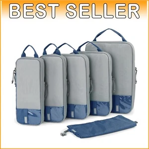 6 Set Compression Packing Cubes - Lightweight & Durable Luggage Organizers - Picture 1 of 8