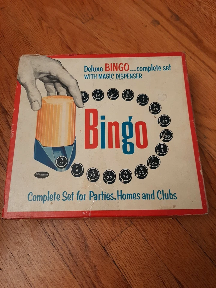 Vintage 1957 Deluxe Bingo Set With Magic Dispenser Whitman Publishing  - Image 1 of 3