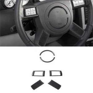 6Pcs Carbon Fiber Steering Wheel Set Cover Trim For Chrysler 300 2005-07 Type B - Picture 1 of 11