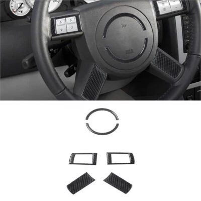 6Pcs Carbon Fiber Steering Wheel Set Cover Trim For Chrysler 300 2005-07 Type B - Image 1 of 4