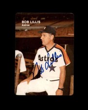Bob Lillis Hand Signed 1984 Mother's Cookies Houston Astros Autograph