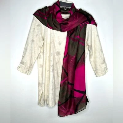 Lane Bryant Scarf Shawl Fuchsia Gray Black NWT - Image 1 of 4