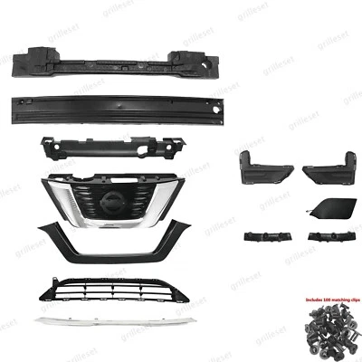 For Rogue 2017-2019 Complete Set: Grille, Trim, Radiator Bumper Reinforcement - Изображение 1 из 4