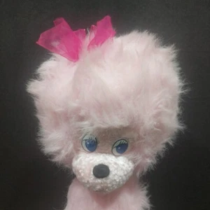 Caniche francés rosa perro de peluche cachorro carrusel juguete DGE Corp 16" - Imagen 1 de 18
