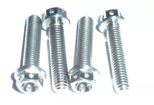 HONDA XR 100 1985-1999 Titanium HANDLE BAR CLAMP BRACKET bolts 4 bolts race - Picture 1 of 11