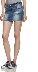 GONNA GONNE DONNA ONLY CLAUDI DENIM 15075984 COTONE BLU ORIGINALE PE NEW - Picture 1 of 2