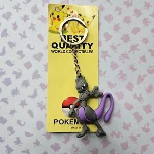 Pokemon Keychain Pendant | Gene Spliced Mewtwo | Black - Picture 1 of 2