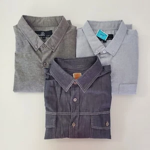 Konvolut 3 Hemden Jack, Molokai Herren XL Kurzarm Freizeithemd mit Knöpfen grau  - Bild 1 von 18