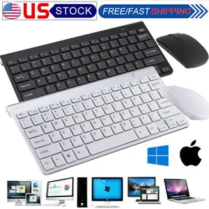 Mini Wireless Keyboard And Mouse Set Waterproof 2.4G For Mac Apple PC Computer - Picture 1 of 14