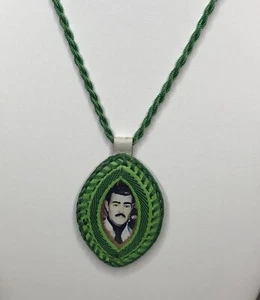 Collana Scapolare Gesù Malverde Piziado Colore Verde - Foto 1 di 2