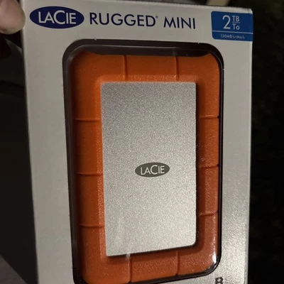 LaCie Rugged Mini 2TB External Hard Drive USB 3.0 Portable 130MB/s New - Image 1 of 2