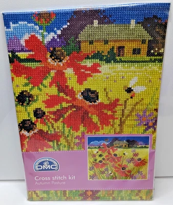 DMC Autumn Pasture Cross Stitch Kit 14 Count Aida - #4451 - Image 1 of 3