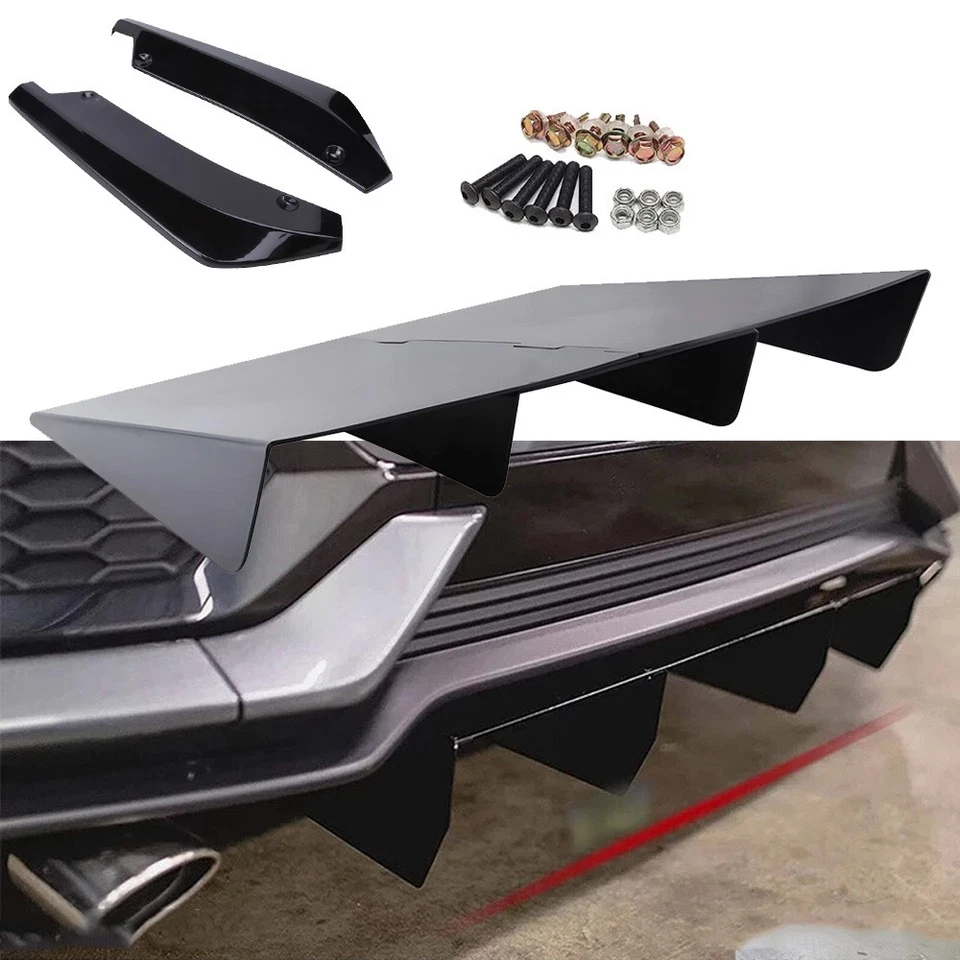 For Hyundai Elantra Rear Bumper Diffuser 4-Fin Spoiler Splitter Rear /Spats Foto 1 de 4