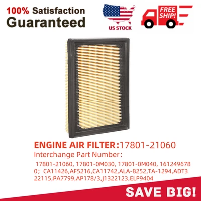 发动机空气过滤器适用于丰田普锐斯 2016 - 2022 普锐斯 Prime 2017-2022 17801-21060 — 第 1/3 张图片