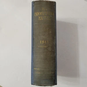 The Pennsylvania Manual 1941 Volume 85 Hardcover Vintage State History Book - Bild 1 von 12