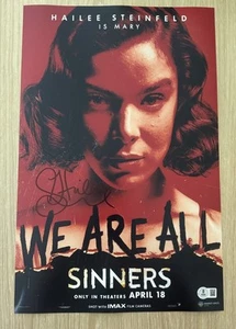 HAILEE STEINFELD SIGNIERT SÜNDER 12X18 FOTO MARY BECKETT BAS - Bild 1 von 2