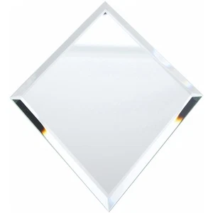 Espejo de vidrio biselado Plymor 5" x 7" en forma de diamante, 3 mm de grosor - Imagen 1 de 1