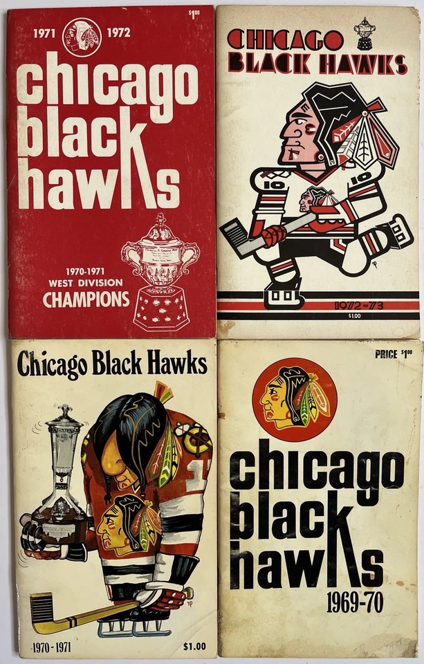 Vintage Chicago Blackhawks Yearbook Lot 1969–73 Bobby Hull NHL Hockey - Image 1 of 4