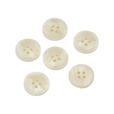 20Pcs Ivory Resin Buttons, 4-Hole, Natural Texture, for Sewing & Crafts 15-25mm - Image 1 of 4